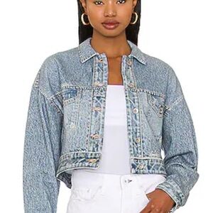 Rag & Bone Cropped Miramar Trucker in Dara